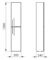 Royo Onix 300mm Tall Wall Unit in Gloss White