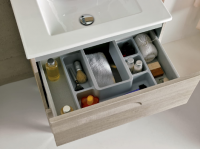 Royo Vitale 1000mm 2 Drawer Wall Unit & Square Ceramic Basin in Gloss White