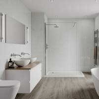 Multipanel White Shower Panels