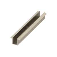 Wet Room 8mm Glass Recessed Channel - 1200mm - Brushed Nickel