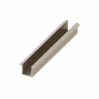 Wet Room 10mm Glass Recessed Channel 2000mm - Brushed Nickel