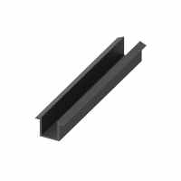 Wet Room 8mm Glass Recessed Channel 2000mm - Matt Black