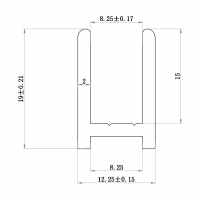 Roman Square Black Wetroom Glass Straight Side Panel Bracing Kit - LBBKT90SQB