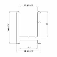 Wet Room 10mm Glass Recessed Channel 2000mm - Brushed Nickel