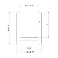 Wet Room 8mm Glass Surface Channel 2000mm - Brushed Bronze