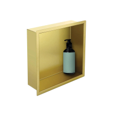 Gio Shower Niche Insert Brushed Brass 300 x 300mm