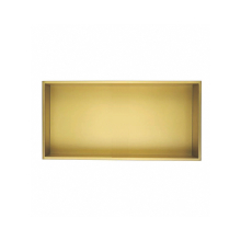 Gio Shower Niche Insert Brushed Brass 300 x 600mm
