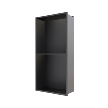 Gio Shower Niche Insert with Shelf Black 300 x 600mm