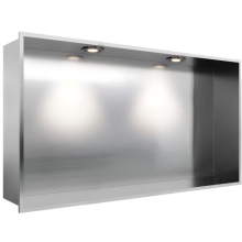 Genesis KBNV 600mm Brushed Stainless Steel Kitchen & Bathroom Niche with LED