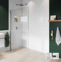 Abacus 8mm Wetroom Shower Screen Glass 890mm