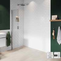 Abacus 8mm Wetroom Shower Screen Glass 390mm