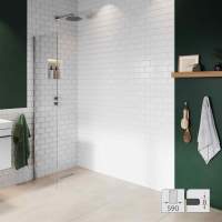 Abacus 8mm Wetroom Shower Screen Glass 590mm