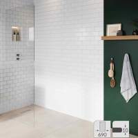 Abacus 10mm Glass Panels For Wetrooms - 690mm