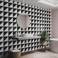 Deco Tile White / Grey - Showerwall Acrylic