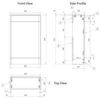 Watervale 500mm WC Unit & BTW Pan Pack - White Gloss