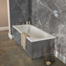 Durapanel Ferro Graphite 1200mm S/E Bathroom Wall Panel By JayLux