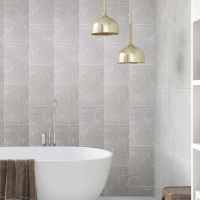 Dove Grey Showerwall Compact Tile Effect Wall Panel - 1220 x 2400mm