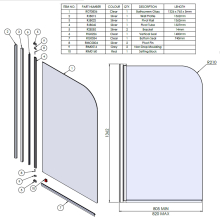 Haven Plus Square Bath Shower Screen