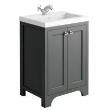 Harrogate Brunswick 600 Traditional Spa Grey Vanity Unit