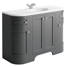 Harrogate Brunswick 1200 Traditional Spa Grey Vanity Unit