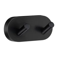 Smedbo Home Matt Black Double Towel Hook