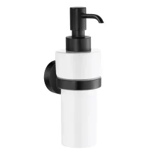 Smedbo Home Matt Black and Porcelain Tall Soap Dispenser