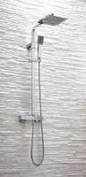 Scudo Elliott Square Dual Head Rigid Riser Shower