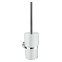 Smedbo Home Chrome Toilet Brush with Ceramic Holder