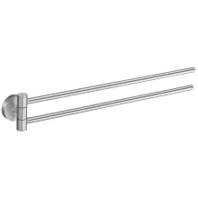 Smedbo Home Brushed Chrome Swing Arm Towel Rail