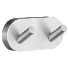 Smedbo Home Brushed Chrome Double Towel Hook