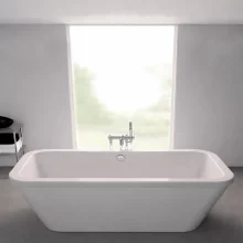 Carron Halcyon Square 1750 x 800 White Freestanding Bath - Carronite