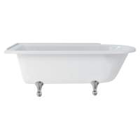Burlington Hampton - Traditional Freestanding Shower Bath - 1700mm - Left Hand