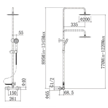 Tec Pura Plus Brushed Brass Concealed Triple Outlet Thermostatic Shower Valve - Hudson Reed  A8023