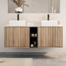 Scudo Alfie 1400mm Sonoma Oak Wall Hung Unit