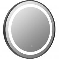 Haut Volant 600mm Round Front-Lit LED Mirror - Matt Black