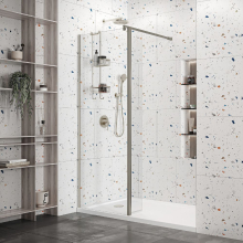 Roman Haven Select 1100mm Chrome Wetroom Shower Screen with 8mm Glass Thickness