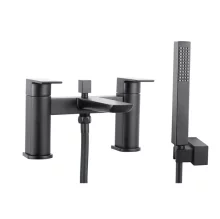 Swan Hazely Electroplated Matt Black Bath Shower Mixer Tap