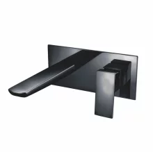 Swan Hazely PVD Coated Matt Black Wall Mounted Basin Mixer Tap
