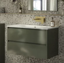 Swan Hazely PVD Coated Matt Black Wall Mounted Basin Mixer Tap