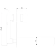 Swan Hazely Matt Black Wall Mounted Bath Tap