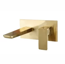 Swan Hazely Brushed Brass Wall Mounted Bath Tap