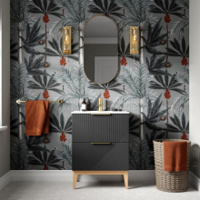 Herve 610mm Matt Graphite Grey Vanity Unit with Maple Oak Effect Worktop