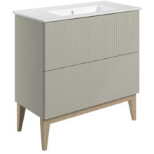 Herve 815mm Matt Oat Unit with Ceramic Basin