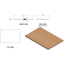 Herve 610mm Matt Oat Vanity Unit with Maple Oak Effect Worktop