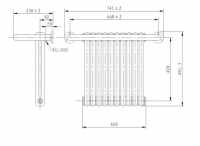 Blenheim Traditional Towel Radiator, 574 x 1362, Chrome & White, Holborn London 1855