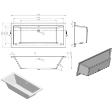 Merchtem Round 1800x800 Double Ended Bath & Legs