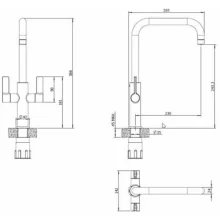 Francis Pegler Brushed Nickel Jeroni Chef Kitchen Tap - CLEARANCE