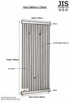 1460 x 530mm Sussex Hove Feature Stainless Steel Towel Rail - JIS Europe
