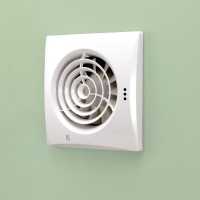 HIB Hush White Wall & Ceiling Mounted Timer Bathroom Extractor Fan 