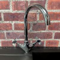 Nuie Traditional Cross-Handle Kitchen Sink Mixer Tap